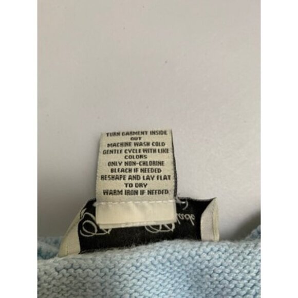 Brittany Black Light Blue Cotton Knit Sweater Womens M - Picture 5 of 5